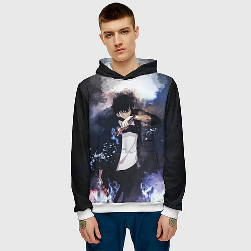 Мужская толстовка Сон Джин Ву / 3D-Белый – фото 3