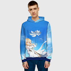 Толстовка-худи мужская Genshin Impact Lumine, цвет: 3D-синий — фото 2