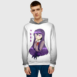 Толстовка-худи мужская Doki Doki YURI, цвет: 3D-белый — фото 2