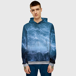 Толстовка-худи мужская Океан, цвет: 3D-меланж — фото 2