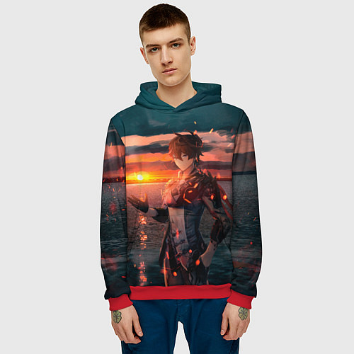 Мужская толстовка Tartaglia art / 3D-Красный – фото 3