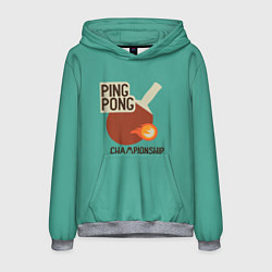 Толстовка-худи мужская Ping-pong, цвет: 3D-меланж