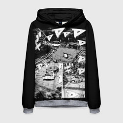 Толстовка-худи мужская Initial d, цвет: 3D-меланж