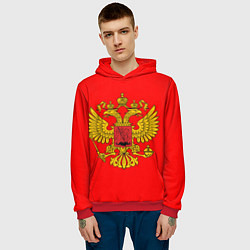Толстовка-худи мужская РОССИЯ RUSSIA UNIFORM, цвет: 3D-красный — фото 2