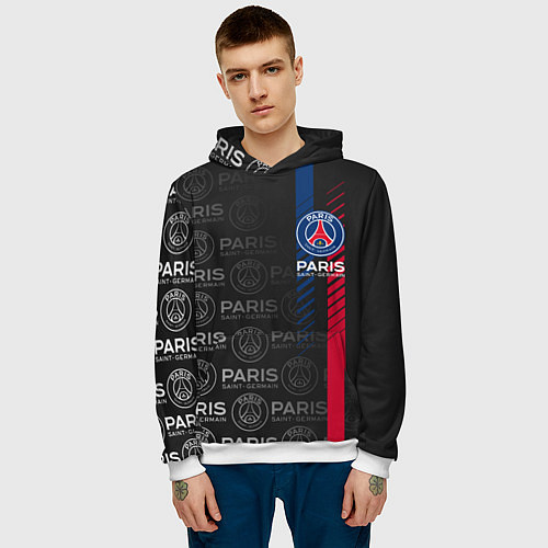 Мужская толстовка ФК ПСЖ PARIS SAINT GERMAIN / 3D-Белый – фото 3