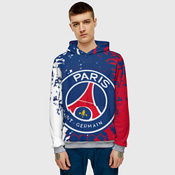 Толстовка-худи мужская ФК ПСЖ FC PSG PARIS SG, цвет: 3D-меланж — фото 2