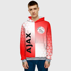 Толстовка-худи мужская FC AJAX AMSTERDAM ФК АЯКС, цвет: 3D-меланж — фото 2