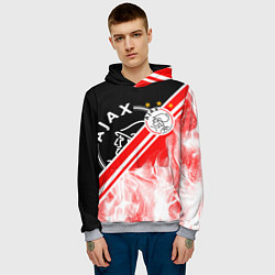 Толстовка-худи мужская FC AJAX AMSTERDAM ФК АЯКС, цвет: 3D-меланж — фото 2