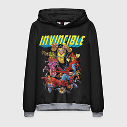 Толстовка-худи мужская Неуязвимый Invincible, цвет: 3D-меланж