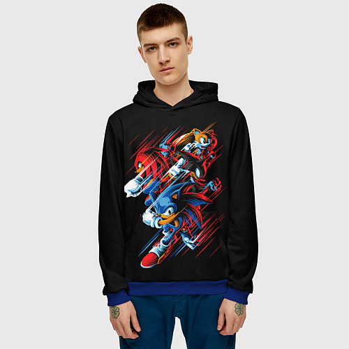 Мужская толстовка Sonics team / 3D-Синий – фото 3