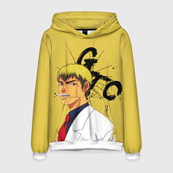 Толстовка-худи мужская Крутой учитель Онидзука, цвет: 3D-белый