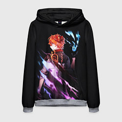 Толстовка-худи мужская ТАРТАЛЬЯ - GENSHIN IMPACT NEON, цвет: 3D-меланж