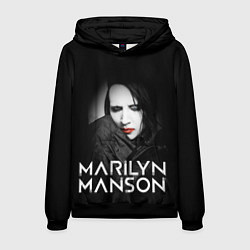 Толстовка-худи мужская MARILYN MANSON, цвет: 3D-черный