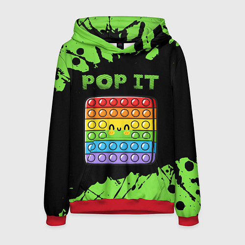 Мужская толстовка Поп Ит Симпл Димпл - Краска / 3D-Красный – фото 1