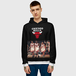 Толстовка-худи мужская CHICAGO BULLS 3, цвет: 3D-белый — фото 2