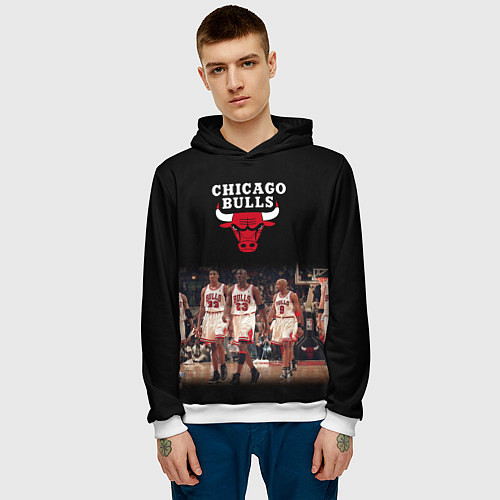 Мужская толстовка CHICAGO BULLS 3 / 3D-Белый – фото 3