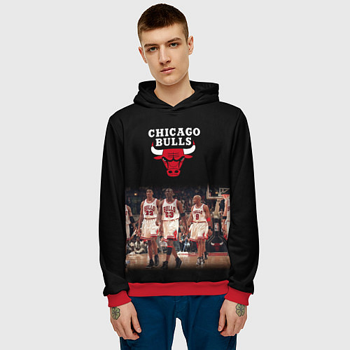 Мужская толстовка CHICAGO BULLS 3 / 3D-Красный – фото 3