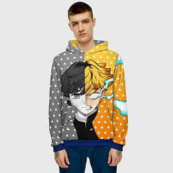 Толстовка-худи мужская ПУТЬ ЗЕНИЦУ КЛИНОК, цвет: 3D-синий — фото 2