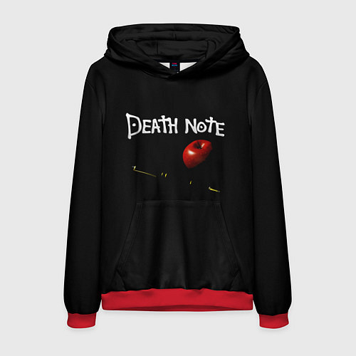 Мужская толстовка Death Note яблоко и ручка / 3D-Красный – фото 1