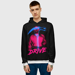 Толстовка-худи мужская DRIVE, цвет: 3D-белый — фото 2