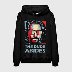 Толстовка-худи мужская The Dude Abides Лебовски, цвет: 3D-черный