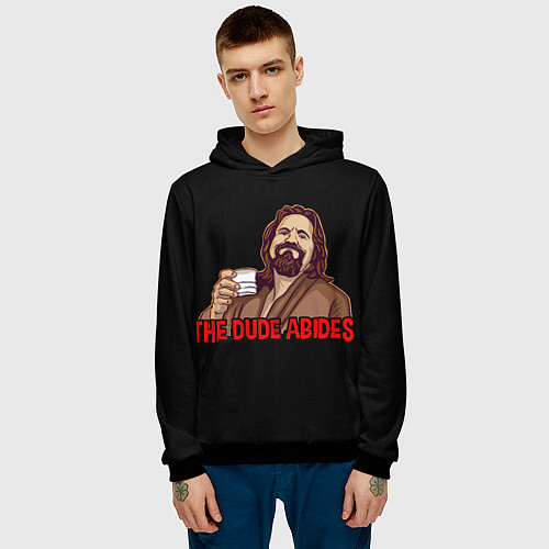 Мужская толстовка The Dude Abides Lebowski / 3D-Черный – фото 3