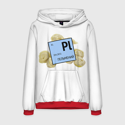 Мужская толстовка Пельмений / 3D-Красный – фото 1