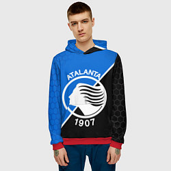 Толстовка-худи мужская FC ATALANTA ФК АТАЛАНТА, цвет: 3D-красный — фото 2