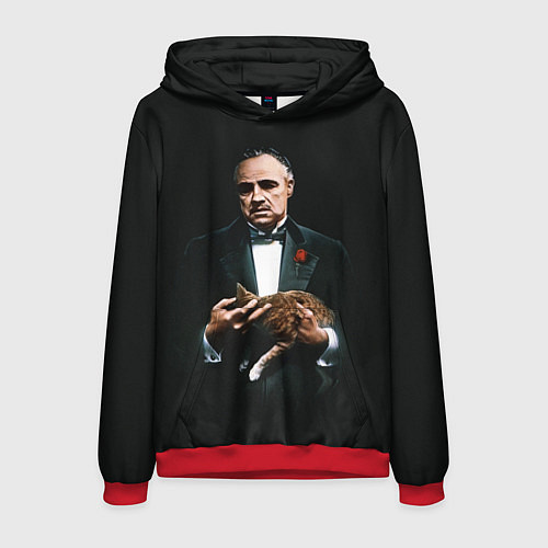 Мужская толстовка КРЕСТНЫЙ ОТЕЦ ДОН КАРЛЕОНЕ / 3D-Красный – фото 1