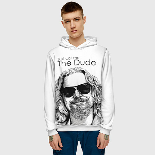 Мужская толстовка Just call me the Dude / 3D-Белый – фото 3