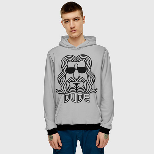 Мужская толстовка DUDE / 3D-Черный – фото 3