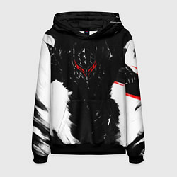Толстовка-худи мужская БЕРСЕРК чб, цвет: 3D-черный