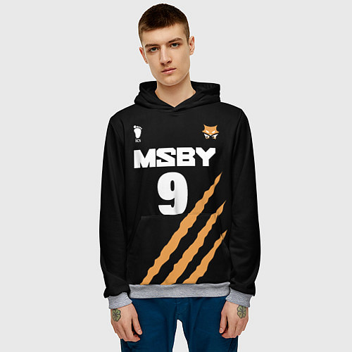 Мужская толстовка 9 MSBY BLACK JACKALS / 3D-Меланж – фото 3