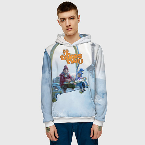 Мужская толстовка It Takes Two Коди и Мэй / 3D-Белый – фото 3