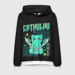 Толстовка-худи мужская CatHulhu, цвет: 3D-белый