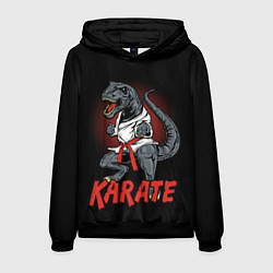 Толстовка-худи мужская KARATE T-REX, цвет: 3D-черный