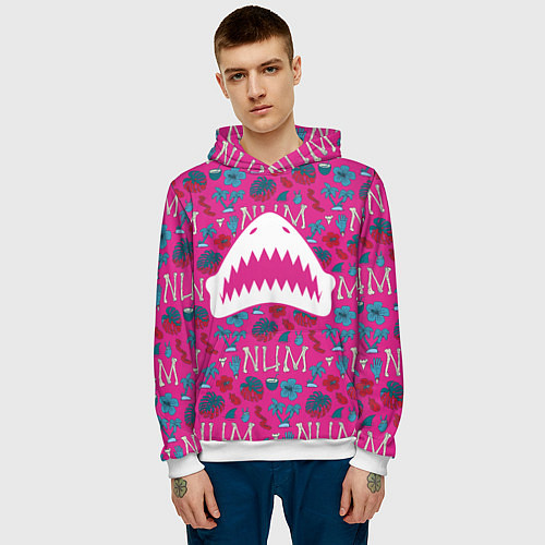 Мужская толстовка King Shark Num Num Num / 3D-Белый – фото 3