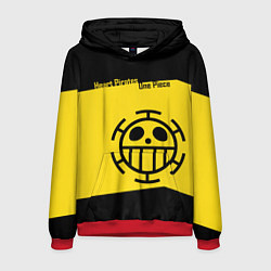 Толстовка-худи мужская Пираты Сердца One Piece, цвет: 3D-красный