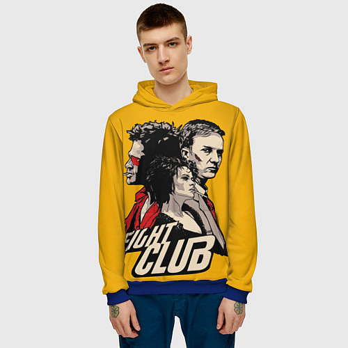 Мужская толстовка Бойцовский Клуб Три личности / 3D-Синий – фото 3