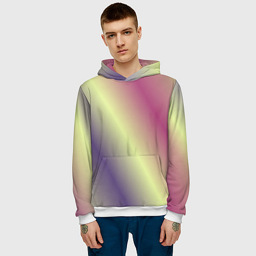 Мужская толстовка Настроение / 3D-Белый – фото 3
