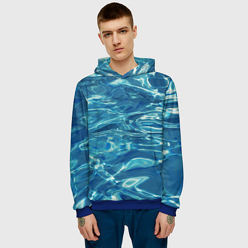 Мужская толстовка Чистая вода / 3D-Синий – фото 3