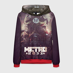 Толстовка-худи мужская MERTO 2033 ПРОТИВОГАЗ, цвет: 3D-красный