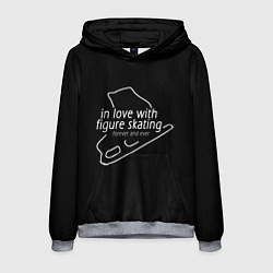 Толстовка-худи мужская In Love With Figure Skating, цвет: 3D-меланж