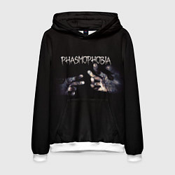Толстовка-худи мужская Phasmophobia, цвет: 3D-белый
