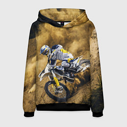 Толстовка-худи мужская HUSQVARNA ХУСКВАРНА SPORT, цвет: 3D-черный