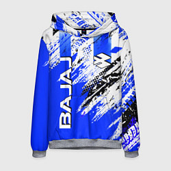 Толстовка-худи мужская BAJAJ БАДЖАДЖ МОТОСПОРТ, цвет: 3D-меланж