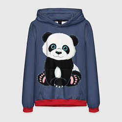 Толстовка-худи мужская Милая Панда Sweet Panda, цвет: 3D-красный