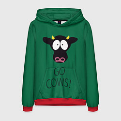 Толстовка-худи мужская Go Cows, цвет: 3D-красный