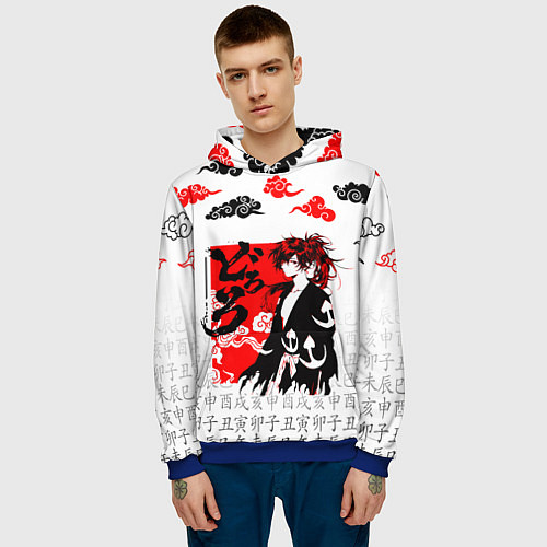 Мужская толстовка ДОРОРО DORORO ХЯККИМАРУ / 3D-Синий – фото 3