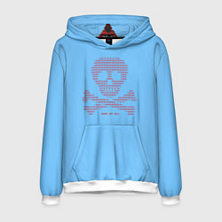 Толстовка-худи мужская DDOS attack, цвет: 3D-белый